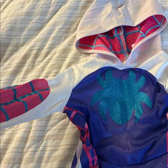 Marvel Ghost Spider Kids Costume - Purple/Pink/Blue Sz 3-4 - Picture 5 of 8